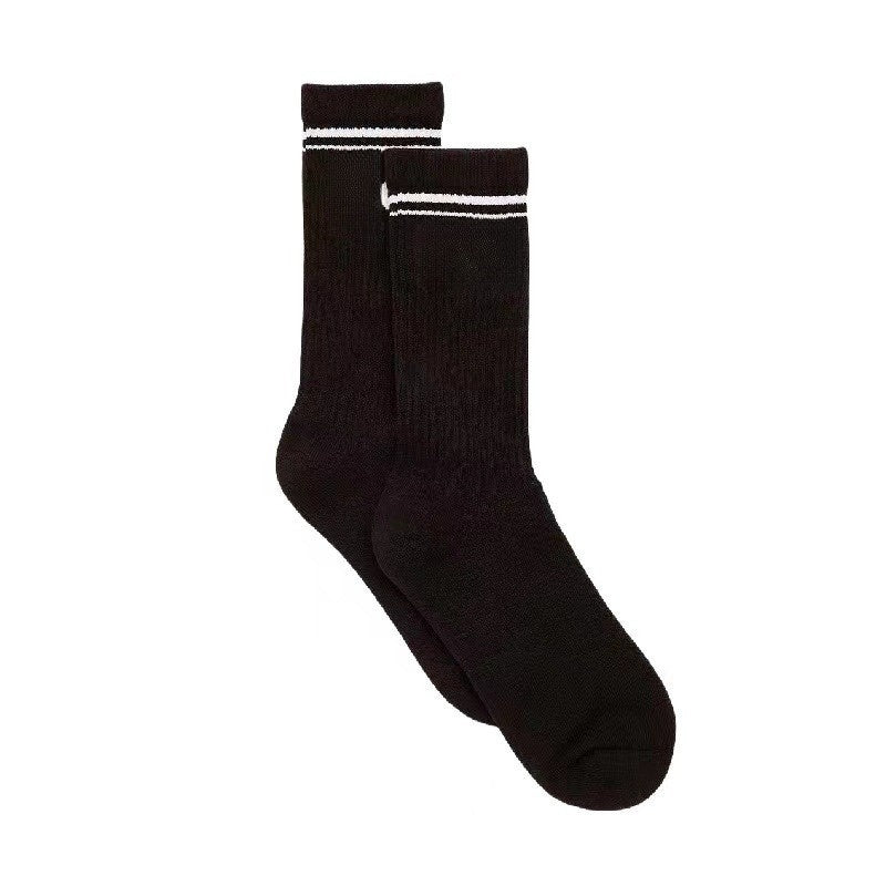 Men's and Women's Socks Cotton Tube Sports 80% Cotton Middle Yoga Socks High Socks.