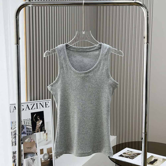 Women's New Fashion Joker Thread Embroidery Comfortable Breathable Street Casual Joker Sexy Vest/sling