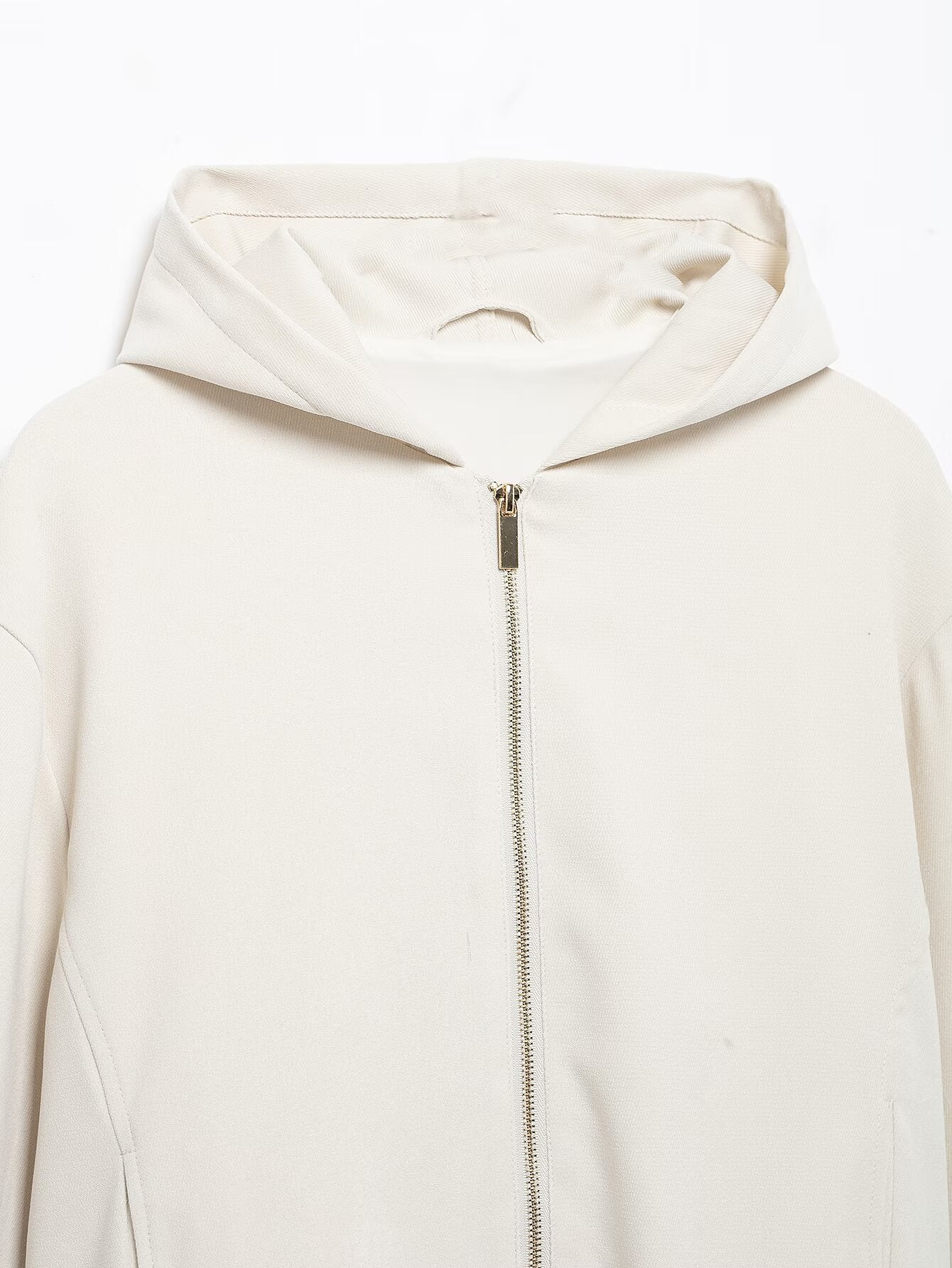 Women's new Fashion casual short hooded flight jacket Coat retro long sleeved zipper women's Coat chic top+Pants Women's suit