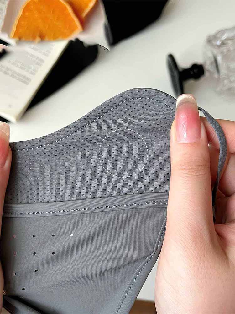 LU Summer sun mask ice silk breathable UV mask with high face value and small eye protection Sun mask (a group of three colors)