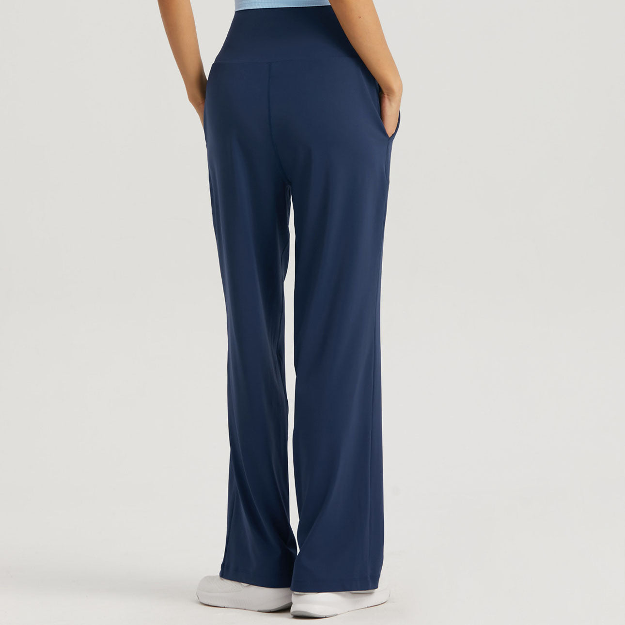Women's 2025 New Fashion Nude Loose Sports Wide-leg Pants Breathable Casual High Waist Sports Pants Hanging Straight Pants Women.