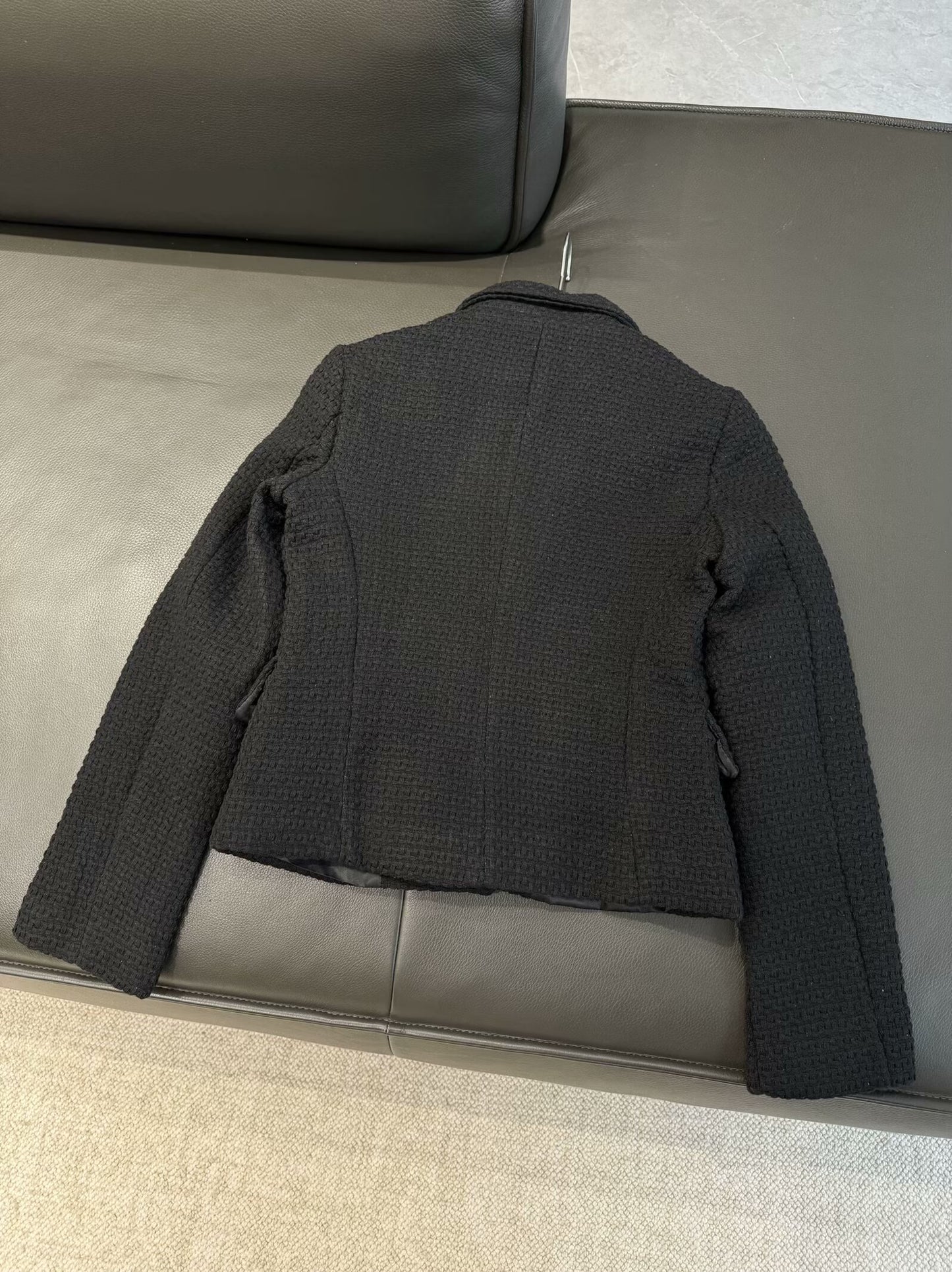 Women's new Fashion flip pocket decoration slim casual single breasted texture suit coat retro long sleeved women's coat chic top