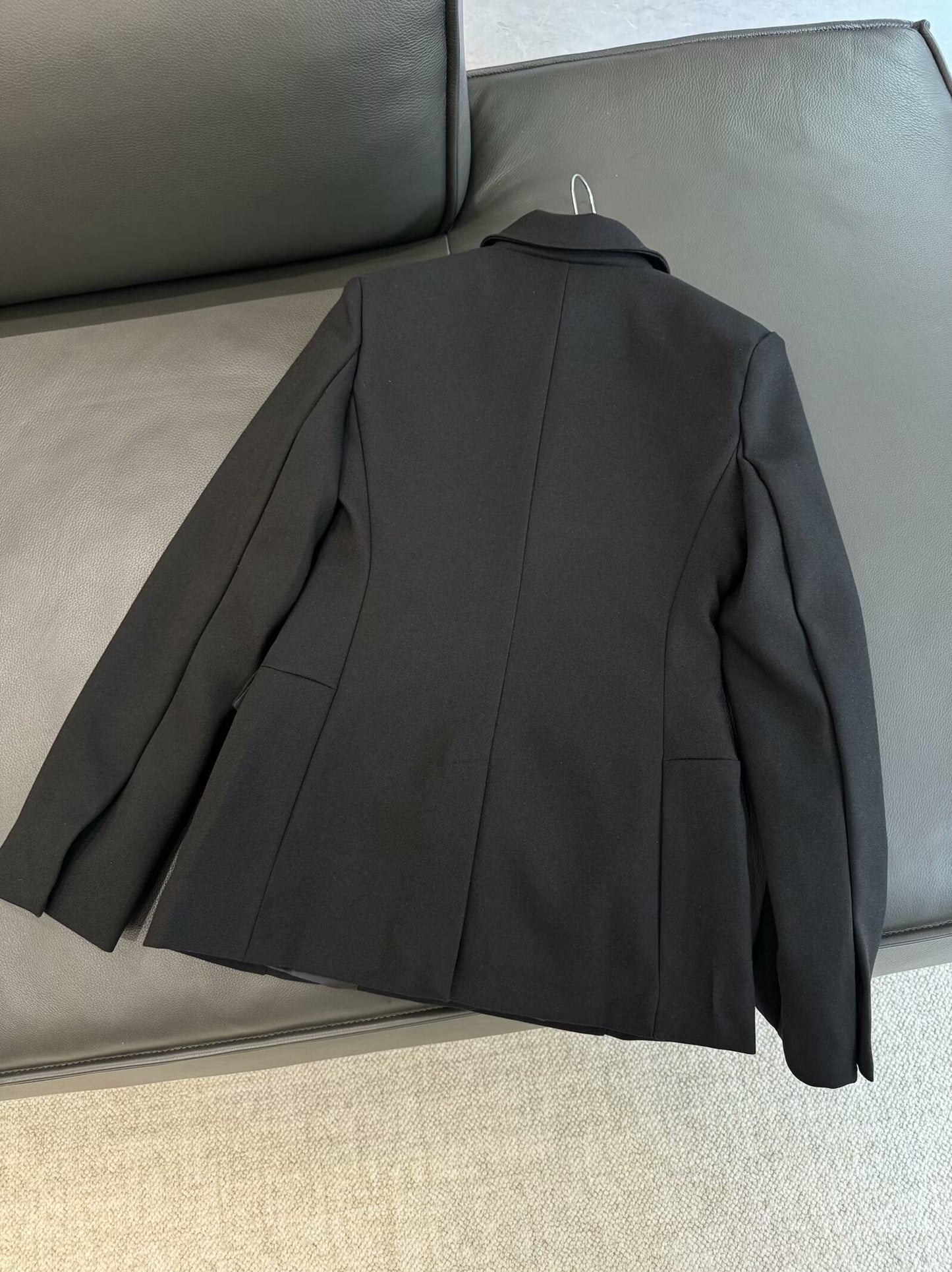 Women's Fashion Chic Temperament Joker with Shoulder Pads Slim Fit Blazer Coat Retro Long Sleeve Pocket Women's Blazer