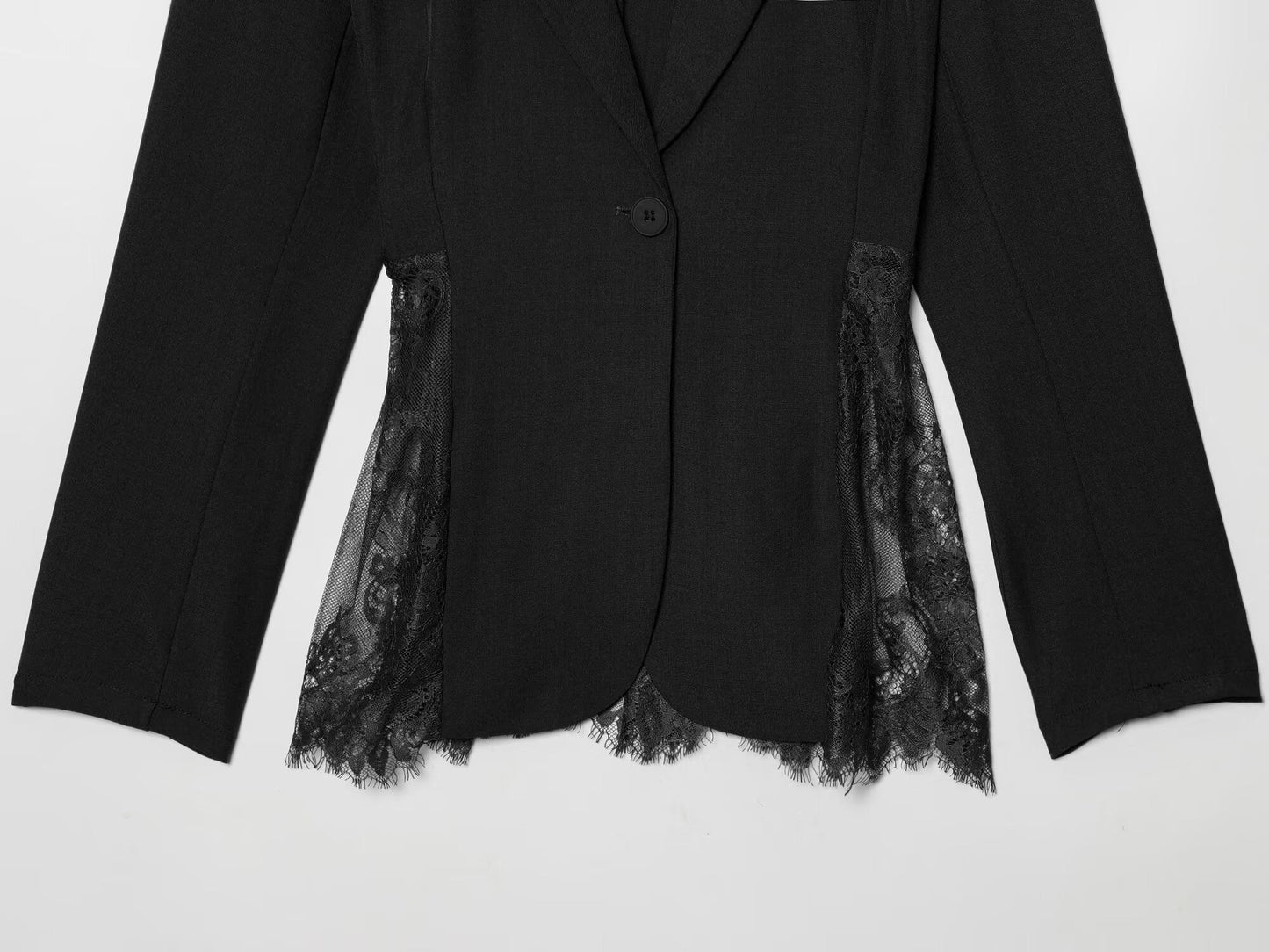 2026 Women's contrasting lace slim Blazer Coat