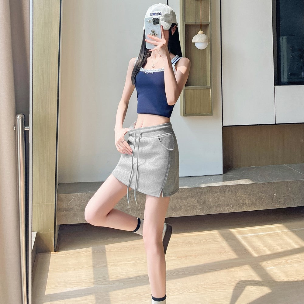Women's New Joker Sports Skirt High Waist Skirt A-line Skirt Anti-exposure Hip Skirt Pants
