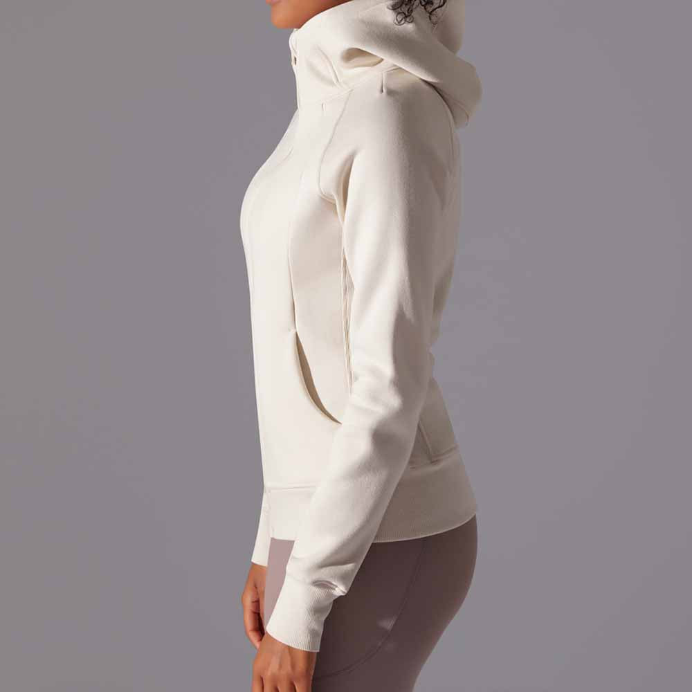 Women's New Solid Color Outdoor Leisure Wear Yoga Training Fitness Jacket Padded Warm Hooded Sports Coat.