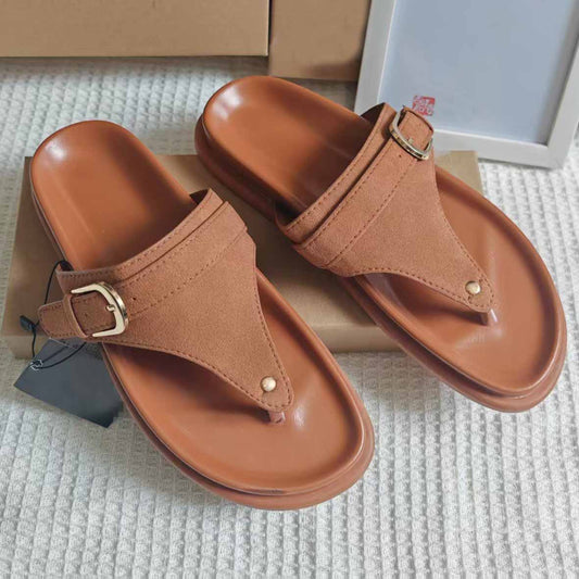 Women's New Fashion Casual Joker Flip-flops Flat Shoes Ladies Muffin Platform Sandals and Slippers