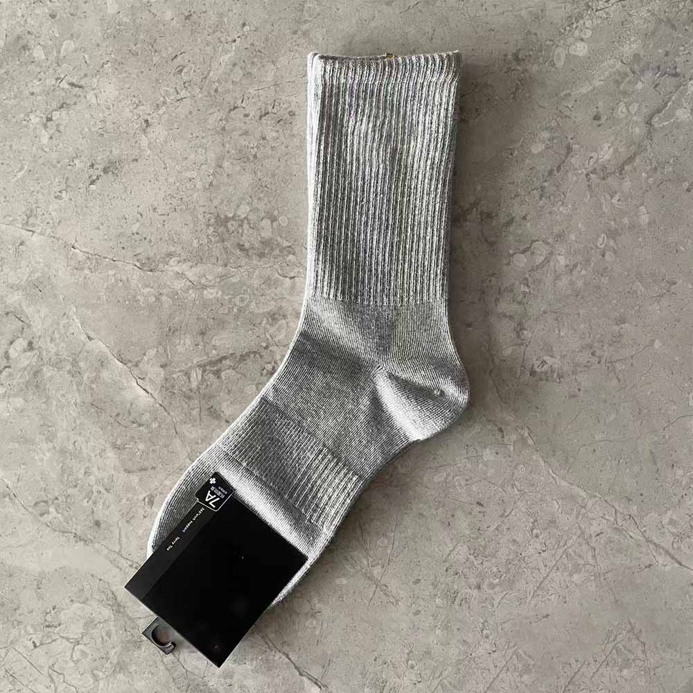 Men's and Women's New Socks Three Bars Fashion Joker Pile Socks, Embroidered Socks Black, White, Gray and Solid Color Leisure Socks.